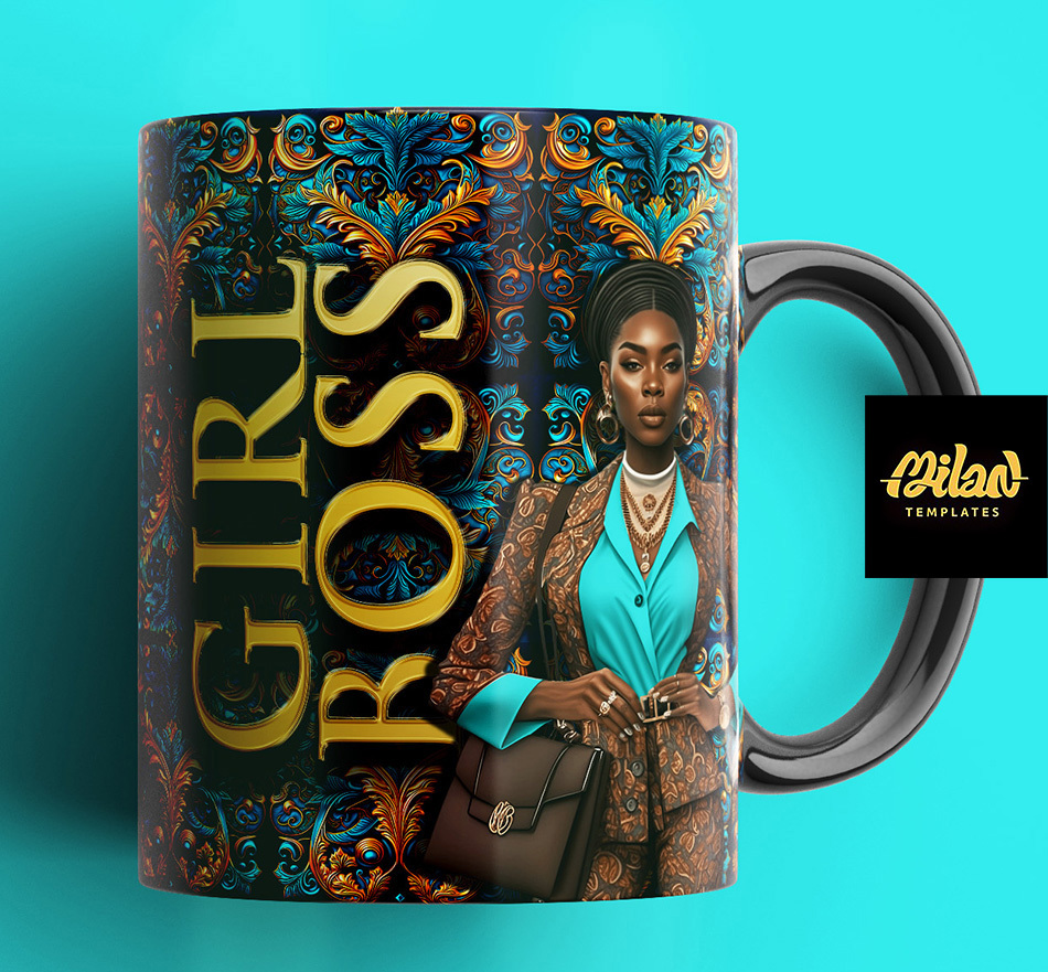 Girl Boss – Black – – Milan Templates – mug – mkp
