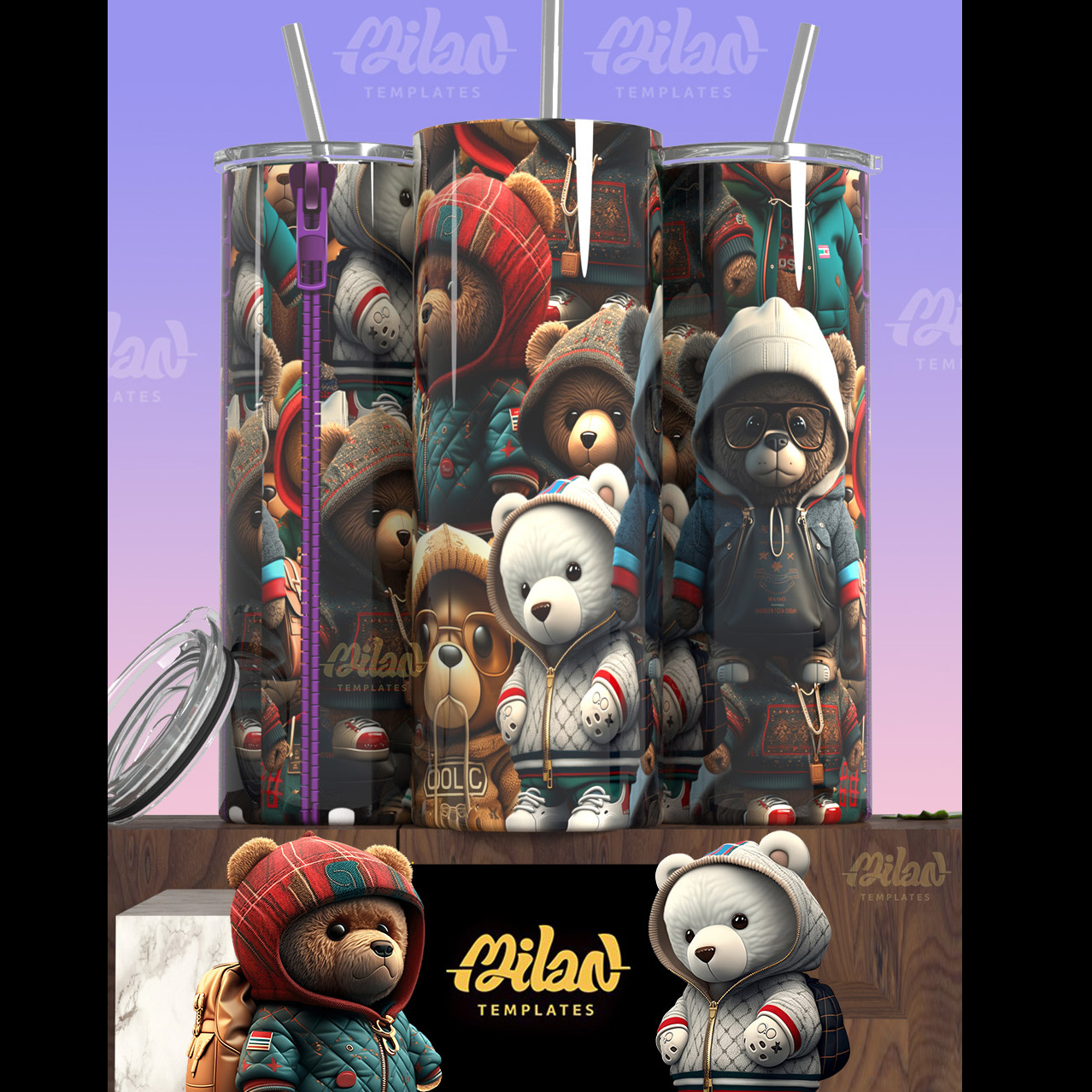 Tedd Bear – Fashion – Tumbler – Milan Templates – mkp gum