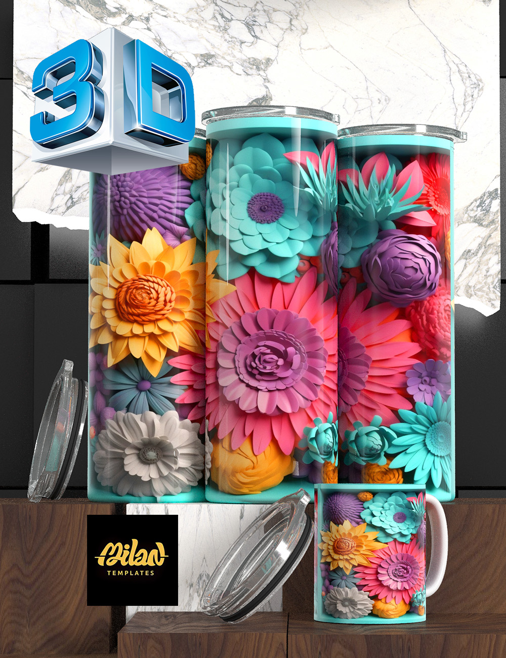 Flowers multicolor – Milan Templates – 05 – mkp