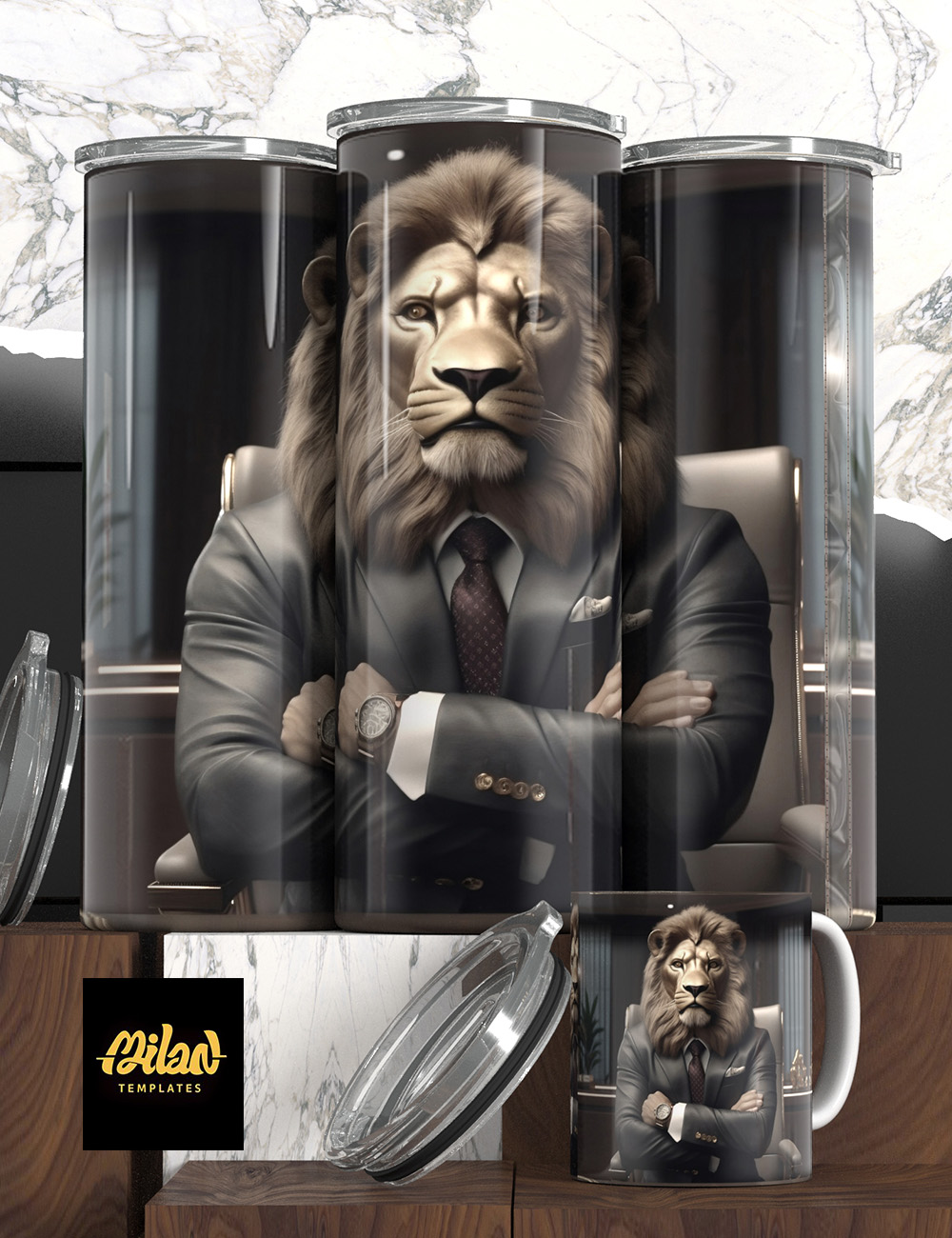 lion – Milan Templates – tumbler – mkp