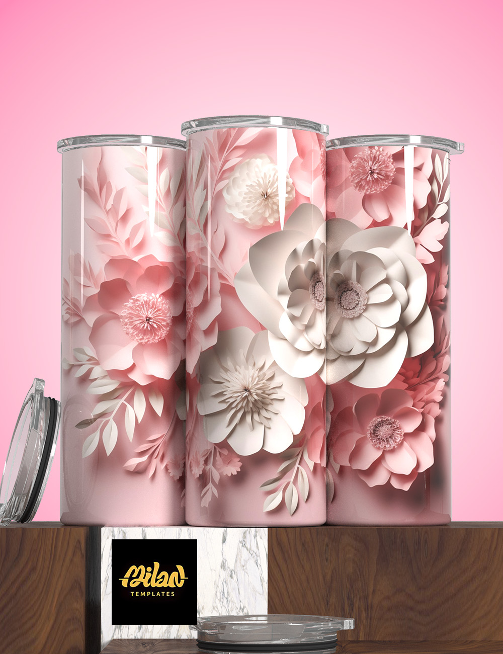 mkp flowers pink 3D