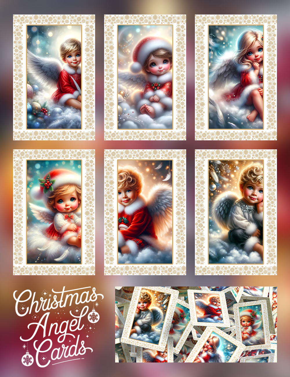 Christmas – Angels – Cards – Milan Templates 01 – Blonde