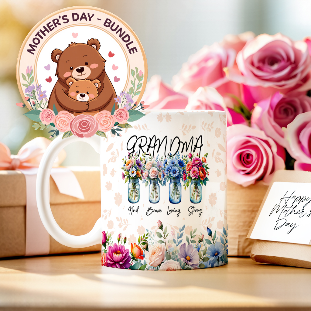 GRANDMA – BUNDLE FLOWERS – MOTHERS DAY – MILAN TEMPLATES – mkp