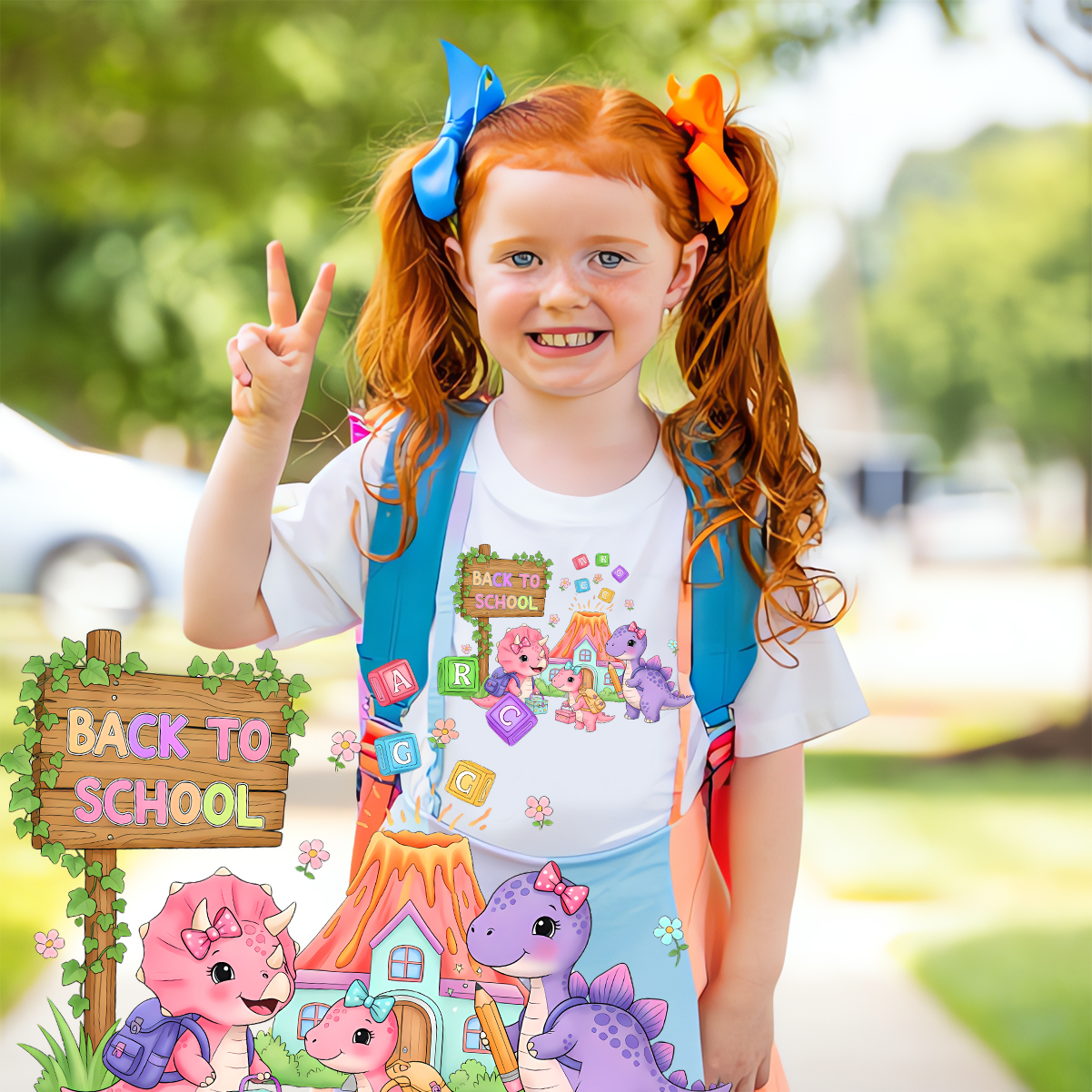 Back to School – Girl – Dino – Milan Templates – mkp